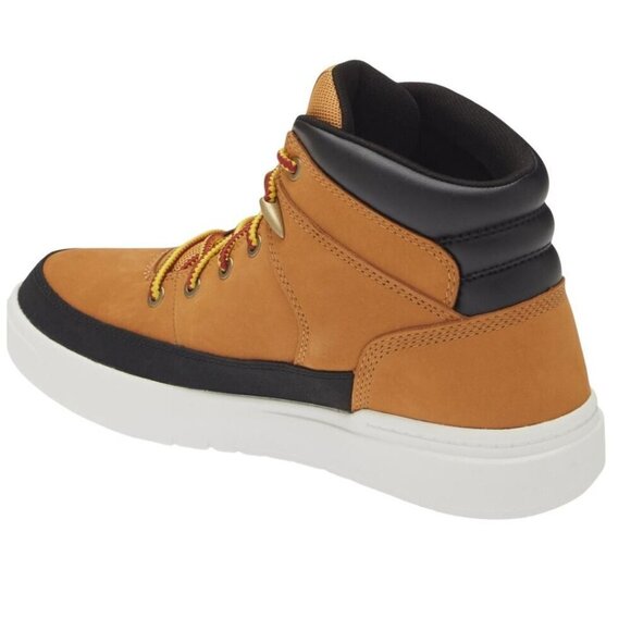 Timberland Mens Wheat Leather Seneca Bay Lace Up Mid Top Sneakers Sz 9.5 M New - Picture 2 of 12